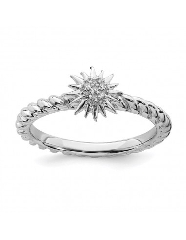 Sterling Silver Stackable Expressions Diamond Star Ring | QSK1857 sur le site 