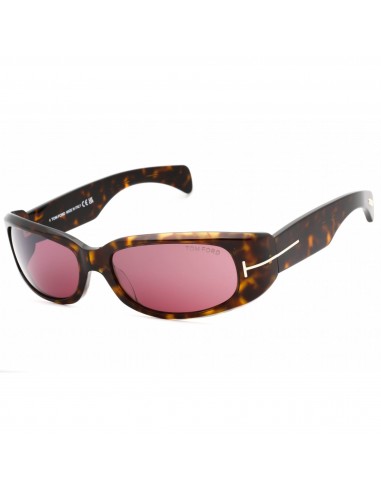 Tom Ford Unisex Sunglasses - Dark Havana Plastic Oversized Shape Frame | FT1064 52S votre