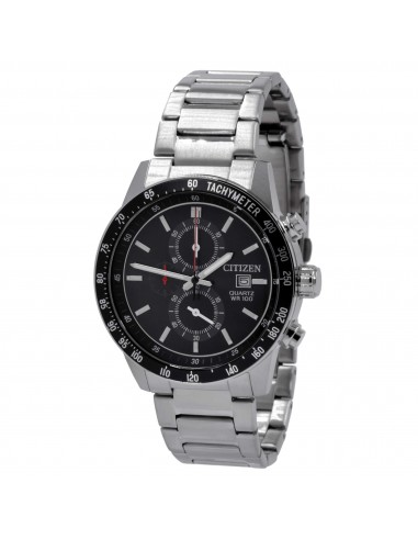 Citizen Men's Watch - Chronograph Black Dial Stainless Steel Bracelet | AN3600-59E sur le site 