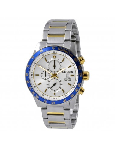 Citizen Men's Watch - Chronograph Silver Dial Two Tone Steel Bracelet | AN3686-53A Les magasins à Paris et en Île-de-France