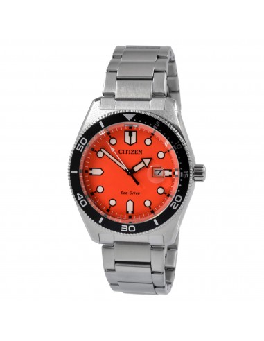 Citizen Men's Watch - Eco-Drive Orange Dial Stainless Steel Bracelet | AW1760-81X Les magasins à Paris