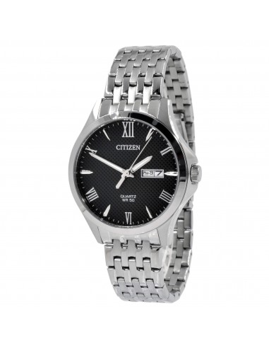 Citizen Men's Watch - Day-Date Black Dial Silver Tone Steel Bracelet | BF2020-51E de la marque