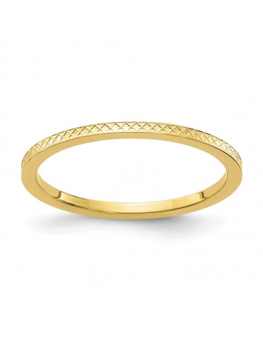 10K Gold 1.2mm Criss-Cross Pattern Stackable Band  | 1STK20-120Y Comparez et commandez 