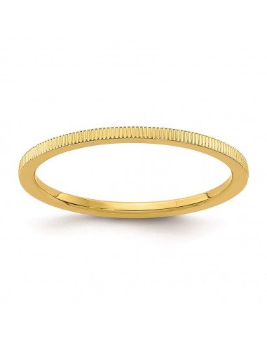 10K Gold 1.2mm Lind Pattern Stackable Band  | 1STK21-120Y JUSQU'A -70%! 