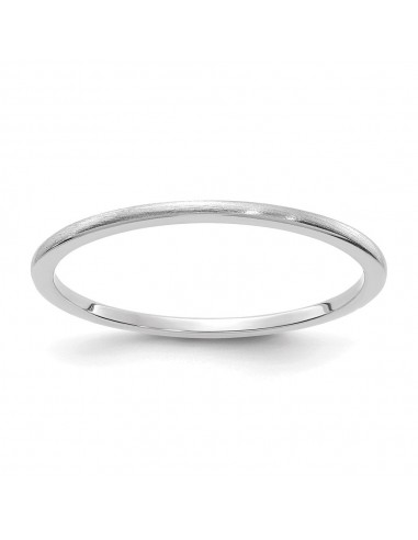 10K White Gold 1.2mm Half Round Satin Stackable Band  | 1STK24-120W vous aussi creer 