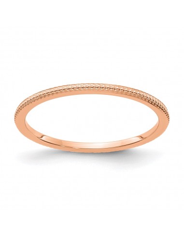 10K Rose Gold 1.2mm Bead Stackable Band | 1STK18-120R Livraison rapide