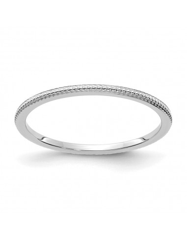 10K White Gold 1.2mm Bead Stackable Band | 1STK18-120W de technologie