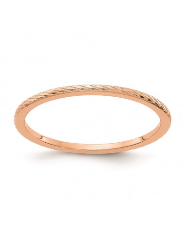 10K Rose Gold 1.2mm Twisted Wire Pattern Stackable Band | 1STK22-120R Le MVP de beaucoup