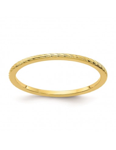 10K Gold 1.2mm Twisted Wire Pattern Stackable Band | 1STK22-120Y offre 