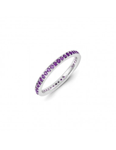 Sterling Silver Stackable Expressions Amethyst Ring | QSK1164 Voir les baskets