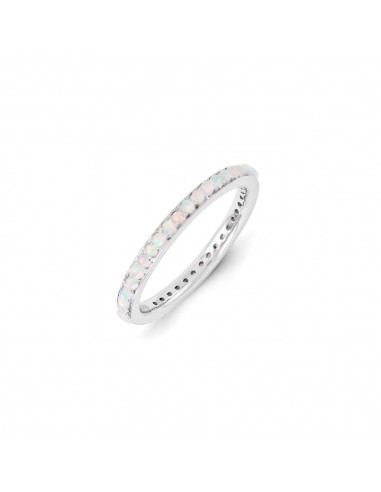 Sterling Silver Stackable Expressions Created Opal Ring | QSK1166 vente chaude votre 