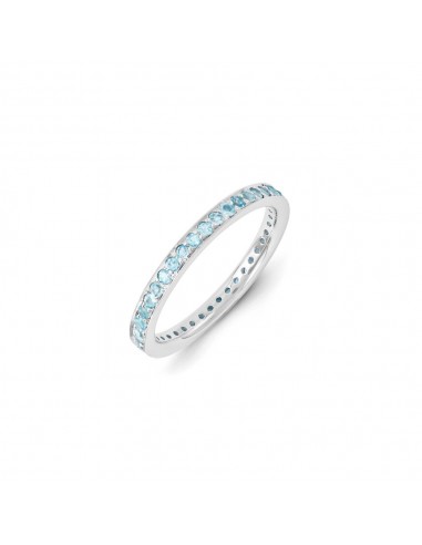 Sterling Silver Stackable Expressions Blue Topaz Ring | QSK1168 paiement sécurisé