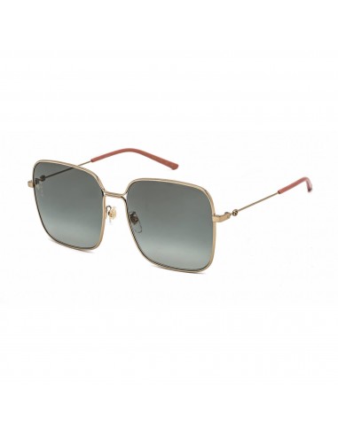 Gucci Unisex Sunglasses - Gold Square Metal Full Rim Frame Grey Lens | GG0443S 001 shop