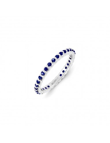 Sterling Silver Stackable Expressions Created Sapphire Ring | QSK1181 la livraison gratuite