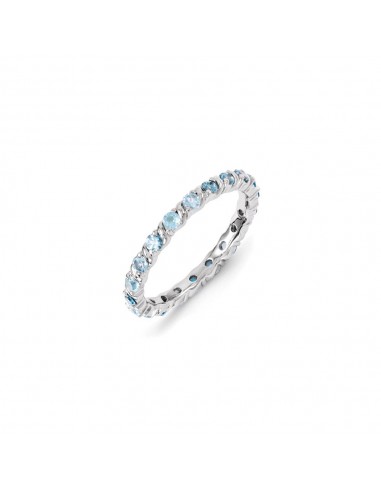 Sterling Silver Stackable Expressions Blue Topaz Ring | QSK1208 meilleur choix