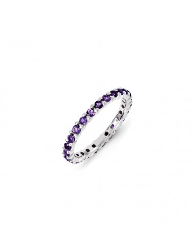 Sterling Silver Stackable Expressions Amethyst Ring | QSK1214 en ligne