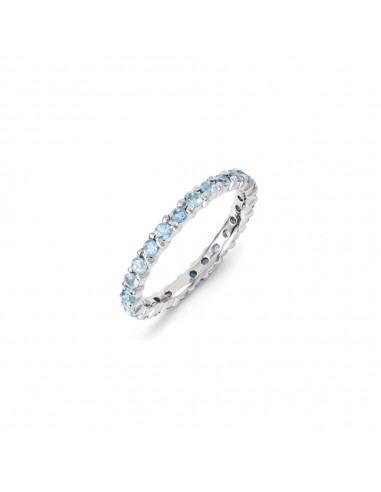 Sterling Silver Stackable Expressions Blue Topaz Ring | QSK1218 solde