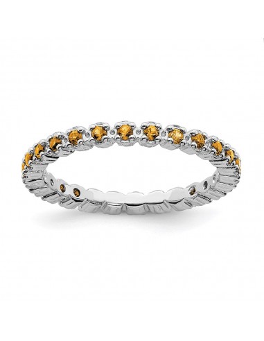 Sterling Silver Stackable Expressions Citrine Ring | QSK360 pas cher