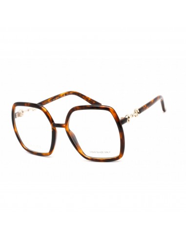 Gucci Women's Eyeglasses - Shiny Dark Havana Plastic Full Rim Frame | GG0890O 002 Les magasins à Paris et en Île-de-France