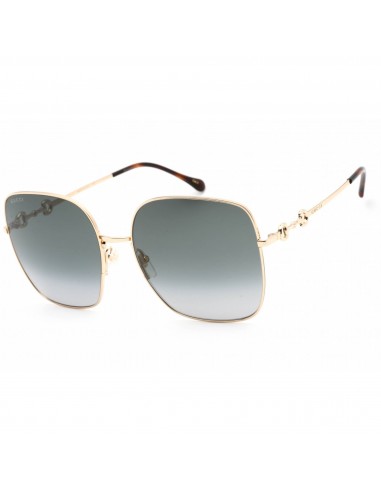 Gucci Women's Sunglasses - Gold Square Metal Full Rim Frame Grey Lens | GG0879S 001 votre restaurant rapide dans 