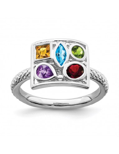 Sterling Silver Stackable Expressions Gemstone Ring | QSK796 Toutes les collections ici