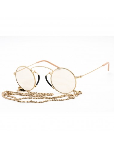 Gucci Women's Sunglasses - Gold Round Metal Full Rim Frame Yellow Lens | GG0991S 001 en ligne des produits 