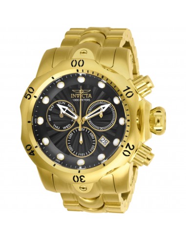 Invicta Men's Dive Watch - Venom Chronograph Black Dial Yellow Gold Bracelet | 25904 Vous souhaitez 