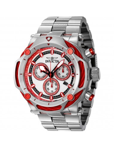 Invicta Men's Watch - Bolt Quartz Chronograph Red and Silver Steel Bracelet | 42106 pas chere