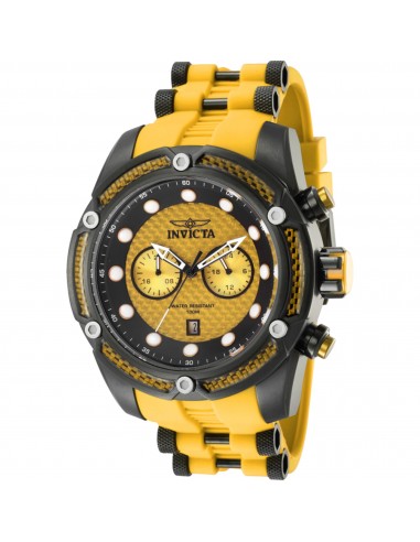 Invicta Men's Watch - Bolt Quartz Yellow and Black Dial Silicone Strap Date | 42294 une grave pollution 