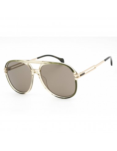 Gucci Men's Sunglasses - Green/Gold Plastic Aviator Full Rim Frame | GG1104S 003 ou a consommer sur place