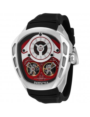 Invicta Men's Watch - Akula Automatic Black, Silver and Red Dial Rubber Strap | 43862 pas chere