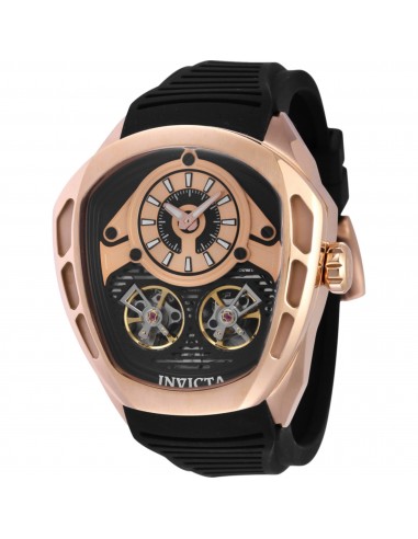 Invicta Men's Watch - Akula Automatic Black and Rose Gold Dial Silicone Strap | 43863 des créatures d'habitude