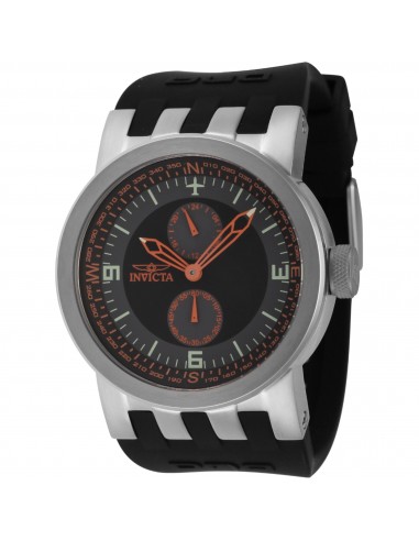 Invicta Men's Watch - DNA Compass Black and Grey Dial Silicone Strap Quartz | 44226 des créatures d'habitude