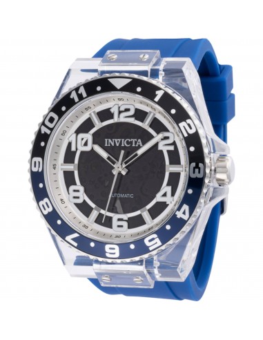 Invicta Men's Watch - Speedway Automatic Black Skeleton Dial Rubber Strap | 44382 pas chere