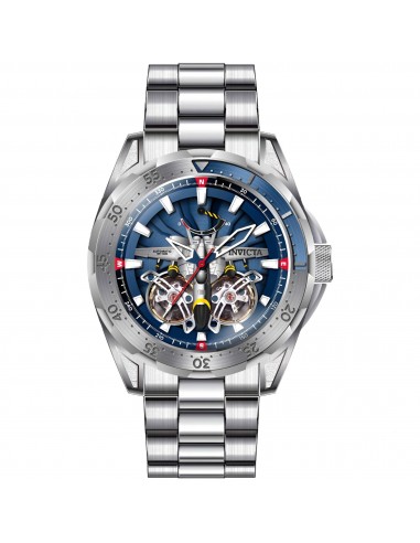 Invicta Men's Watch - Aviator Automatic Blue and Silver Dial Steel Bracelet | 44686 en linge