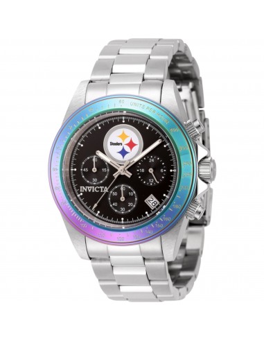 Invicta Men's Watch - NFL Pittsburgh Steelers Chrono Silver Steel Bracelet | 44982 pas cher