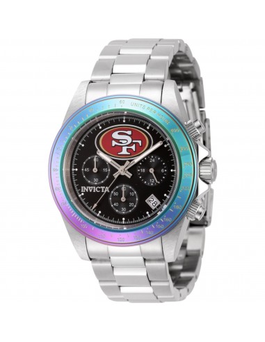 Invicta Men's Watch - NFL San Francisco 49ers Quartz Chrono Black Dial Dive | 44990 le des métaux précieux