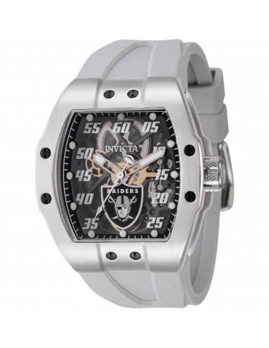 Invicta Men's Watch - NFL Las Vegas Raiders Automatic Grey Silicone Strap | 45057 livraison et retour toujours gratuits