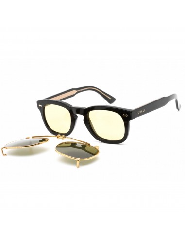 Gucci Unisex Sunglasses - Shiny Black Acetate Square Full Rim Frame | GG0182S 008 prix