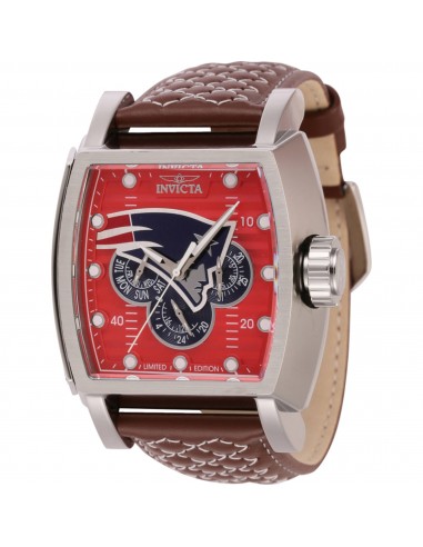 Invicta Men's Watch - NFL New England Patriots Quartz Brown Leather Strap | 45084 pas cheres