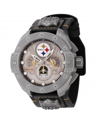 Invicta Men's Watch - NFL Pittsburgh Steelers Chrono Steel and Leather Strap | 45115 2024