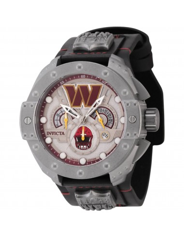 Invicta Men's Watch - NFL Washington Commanders Chrono Steel and Leather Strap | 45118 50-70% off 