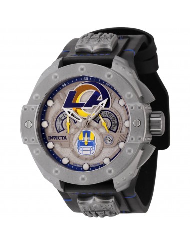 Invicta Men's Watch - NFL Los Angeles Rams Quartz Steel and Leather Strap | 45121 50% de réduction en Octobre 2024