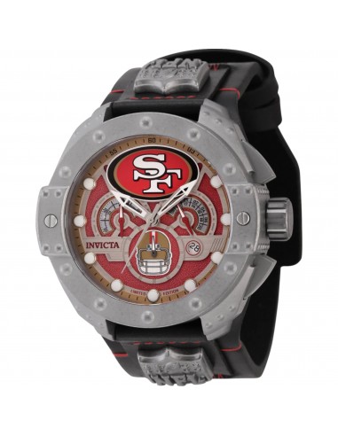 Invicta Men's Watch - NFL San Francisco 49ers Chrono Steel and Leather Strap | 45123 À commander