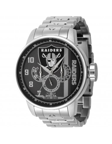 Invicta Men's Watch - NFL Las Vegas Raiders Quartz Grey and Black Dial Steel | 45126 acheter en ligne