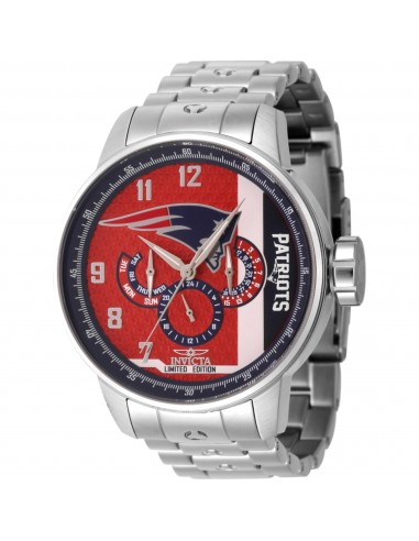 Invicta Men's Watch - NFL New England Patriots Quartz Silver Steel Bracelet | 45131 pas cheres