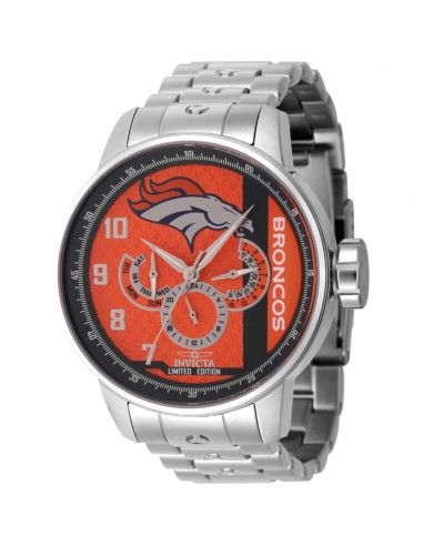 Invicta Men's Watch - NFL Denver Broncos Quartz Orange, Grey and Blue Dial | 45139 solde