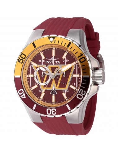 Invicta Men's Watch - NFL Washington Commanders Burgundy Glass Fiber Dial | 45402 en ligne