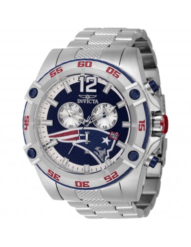 Invicta Men's Watch - NFL New England Patriots Chronograph Silver Bracelet | 45421 Les êtres humains sont 