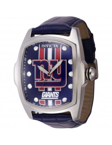 Invicta Men's Watch - NFL New York Giants Quartz Blue Genuine Leather Strap | 45455 pas chere